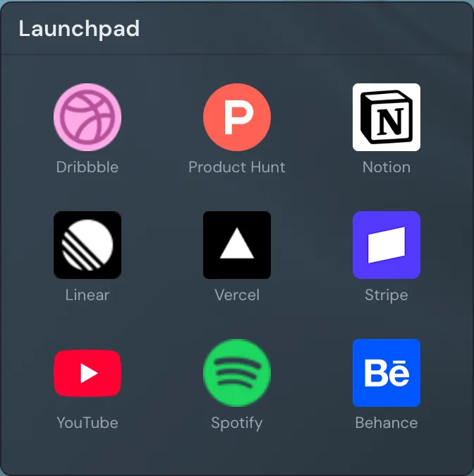 Bookmarks widget
