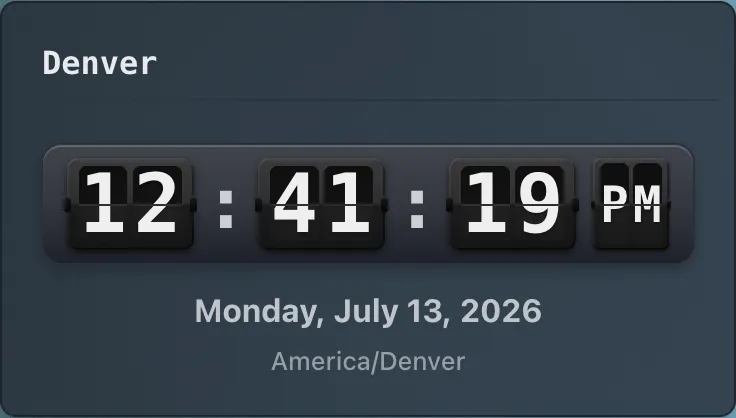 Flip clock widget