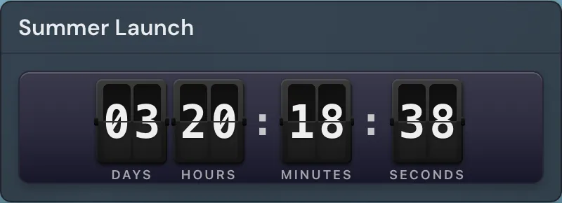 Countdown widget
